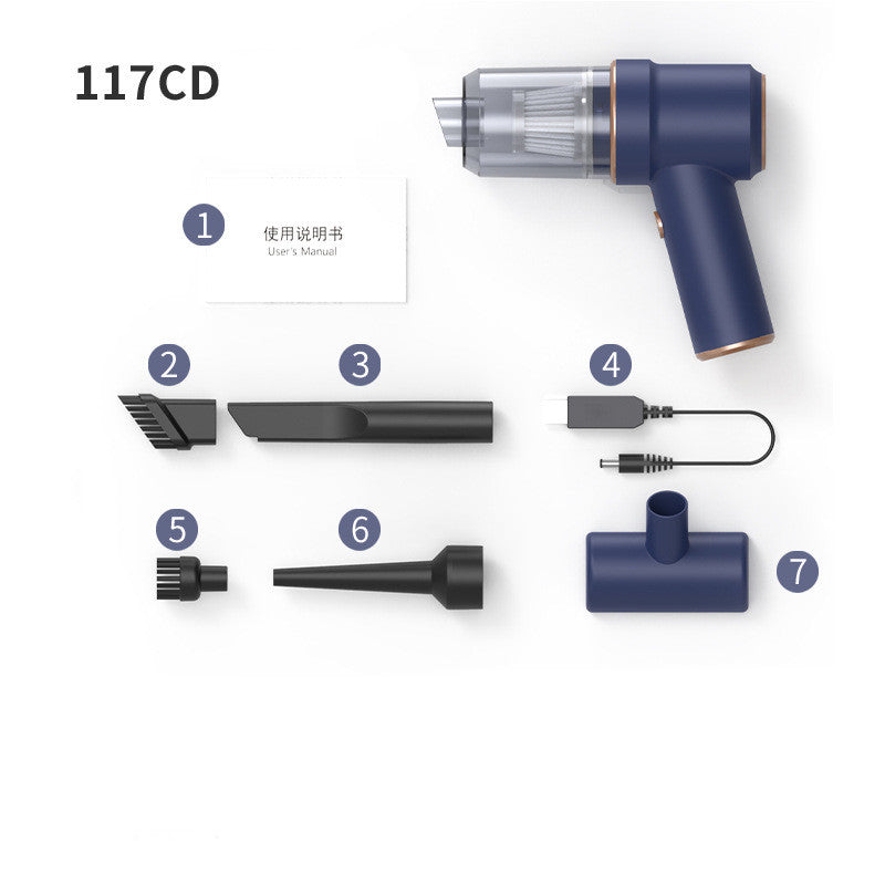 Small hand-held vehicle-mounted vacuum cleaner for in-vehicle cleaning