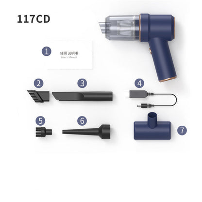 Small hand-held vehicle-mounted vacuum cleaner for in-vehicle cleaning