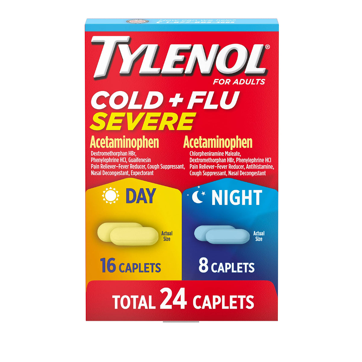 Tylenol Severe Cold & Flu Day/Night Relief Caplets 24ct