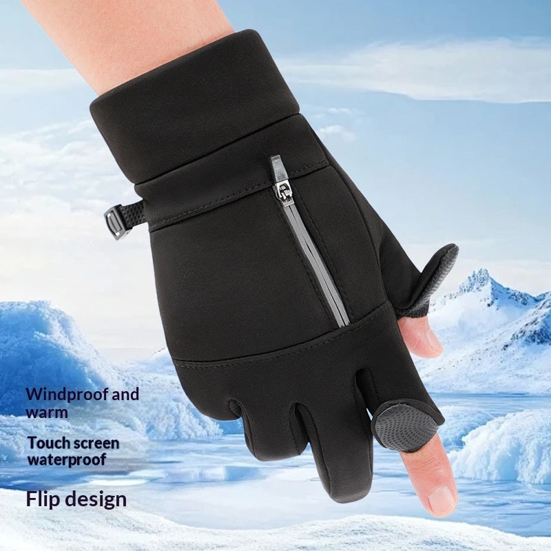 Anti-slip touchscreen-compatible padded cycling gloves in black, with textured palms and padded knuckles