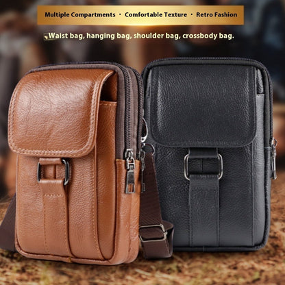 Men's multi-functional belt crossbody working waist bag with adjustable strap and multiple pockets