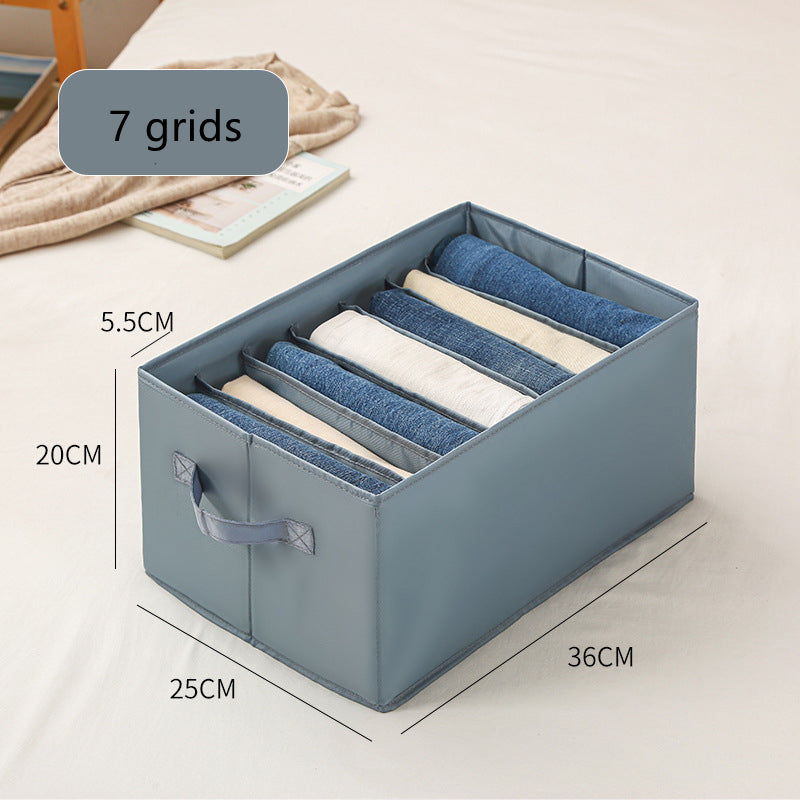 Denim pants drawer organizer box for neatly storing folded clothes