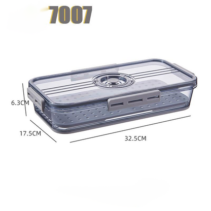 Transparent food-grade PET refrigerator storage box for organized food storage
