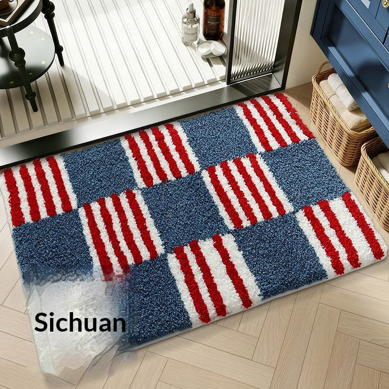 Water-absorbent non-slip geometric lattice floor mat by My Store