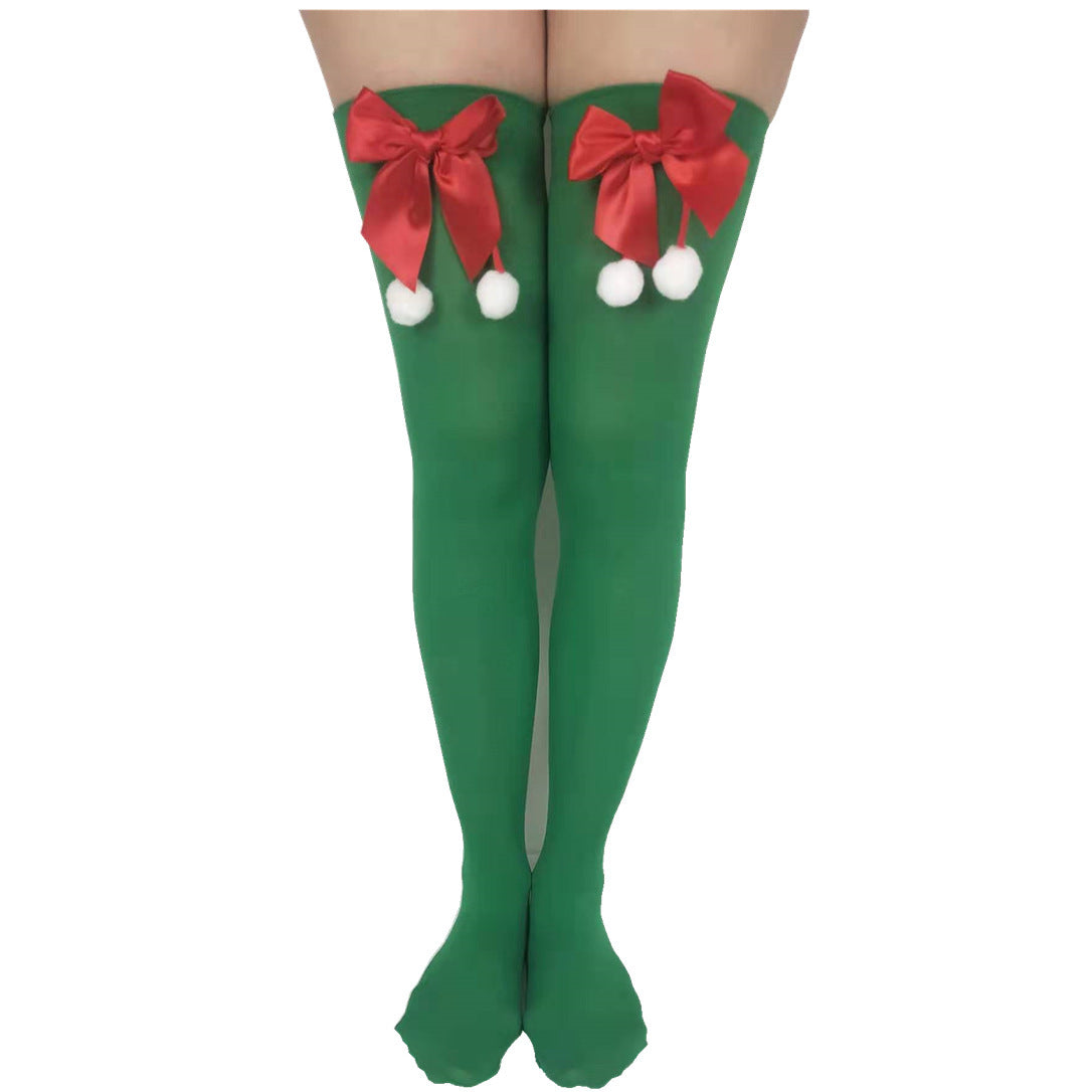 Christmas stockings party clothing accessory socks displayed in festive holiday designs