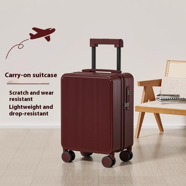 Men's and women's trolley case zipper suitcase by My Store, featuring a durable wheeled design