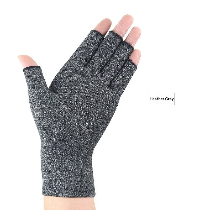 Fingerless pressure-resistant fitness gloves with padded palms for workout protection