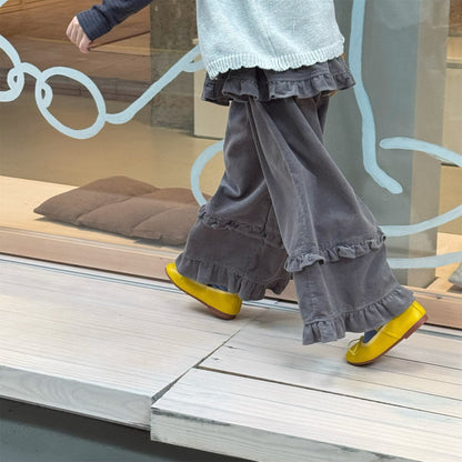 Girls' spring-autumn wide-leg long pants in a casual, comfortable style