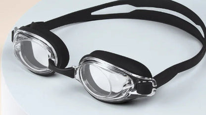 HD waterproof non-fogging swimming glasses myopia goggles with clear lenses and adjustable strap