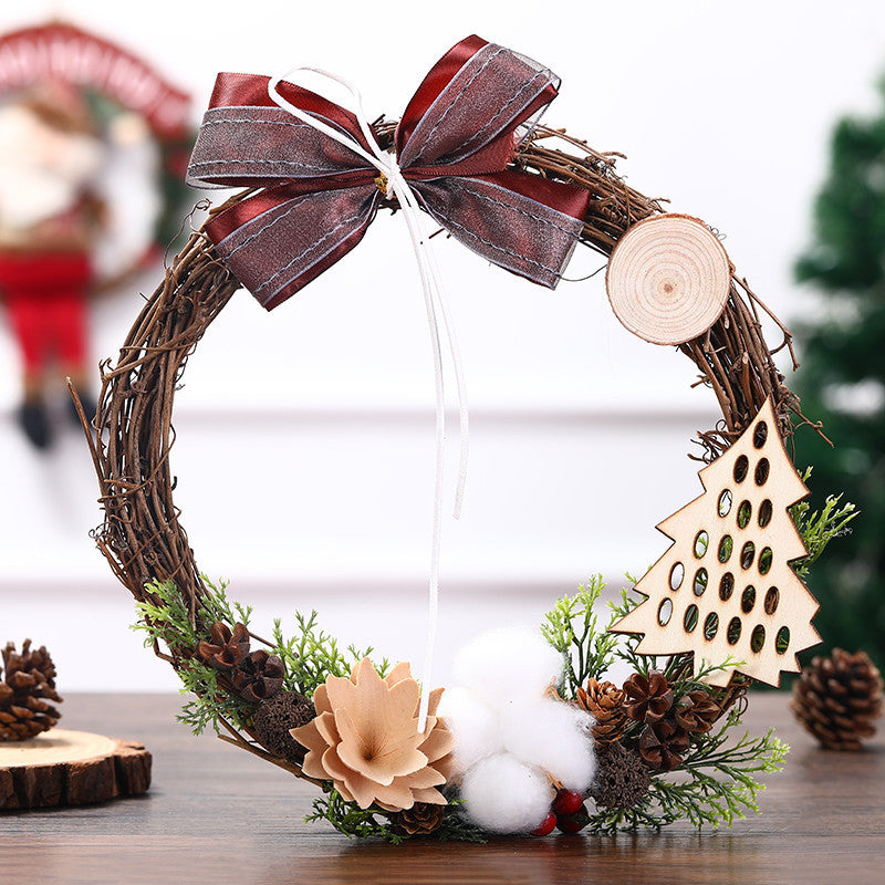 Christmas decorations creative gifts and ornaments arranged as festive Christmas wreaths
