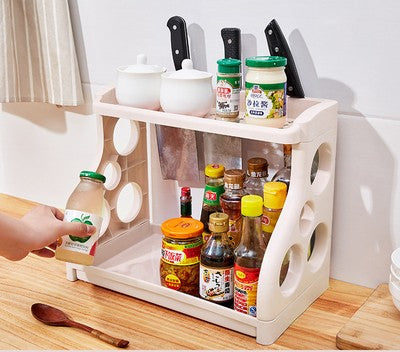Multilayer kitchen storage shelving for organizing kitchen supplies by My Store