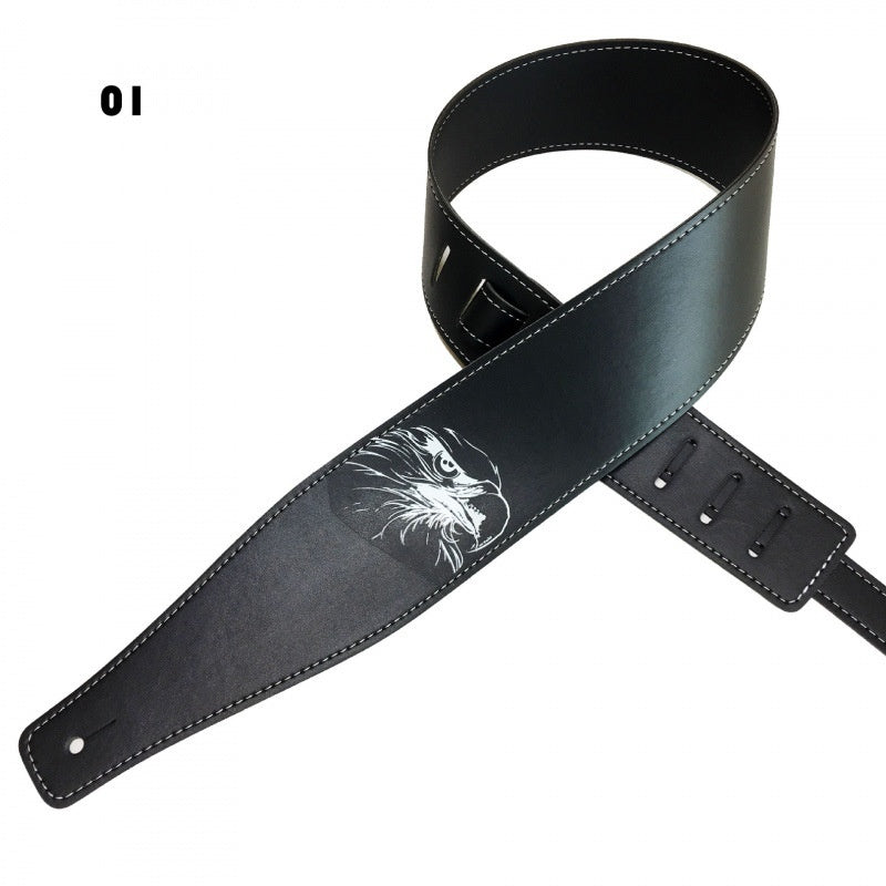 Color printing folk guitar shoulder strap, musical instrument accessory in a vibrant patterned design