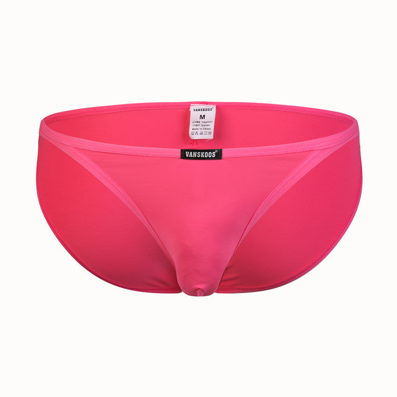 Men's ice silk couple underwear with narrow edge design, shown in a simple product image