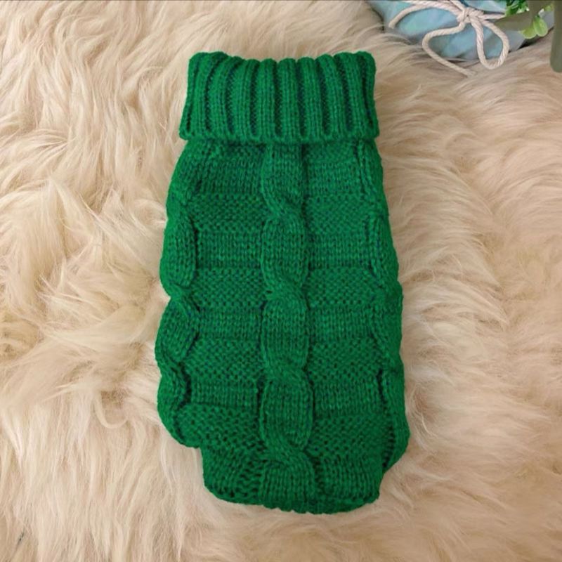 Cat wearing a cute autumn winter knitted sweater for pets; net red style, My Store brand