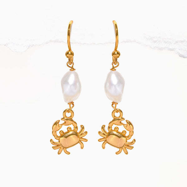 Threaded pearl stainless steel earrings with a sleek, minimalist design