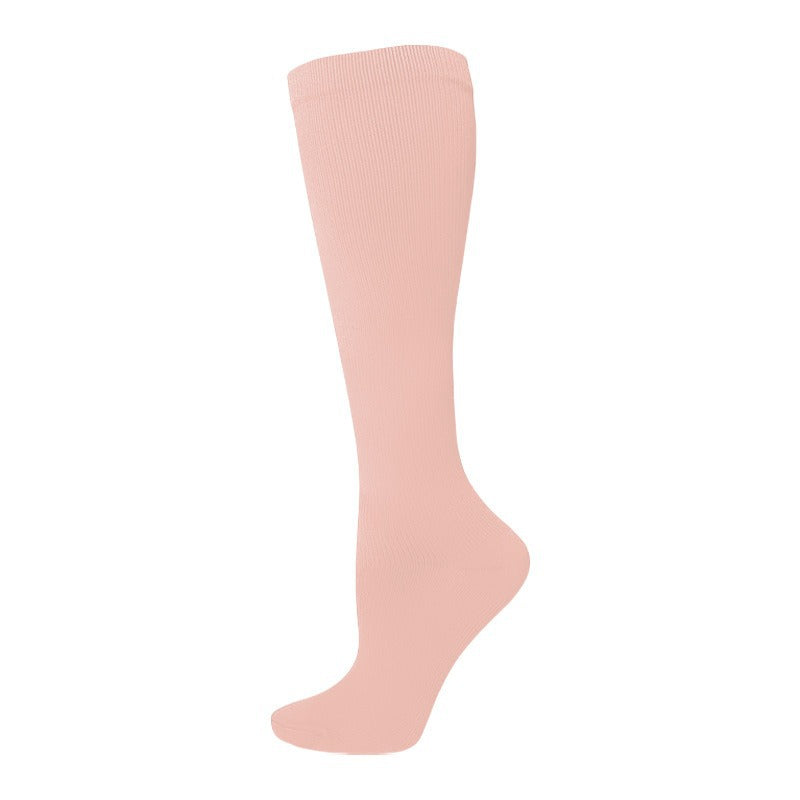 Calf-length compression socks for women by My Store, shown in a plain knit design