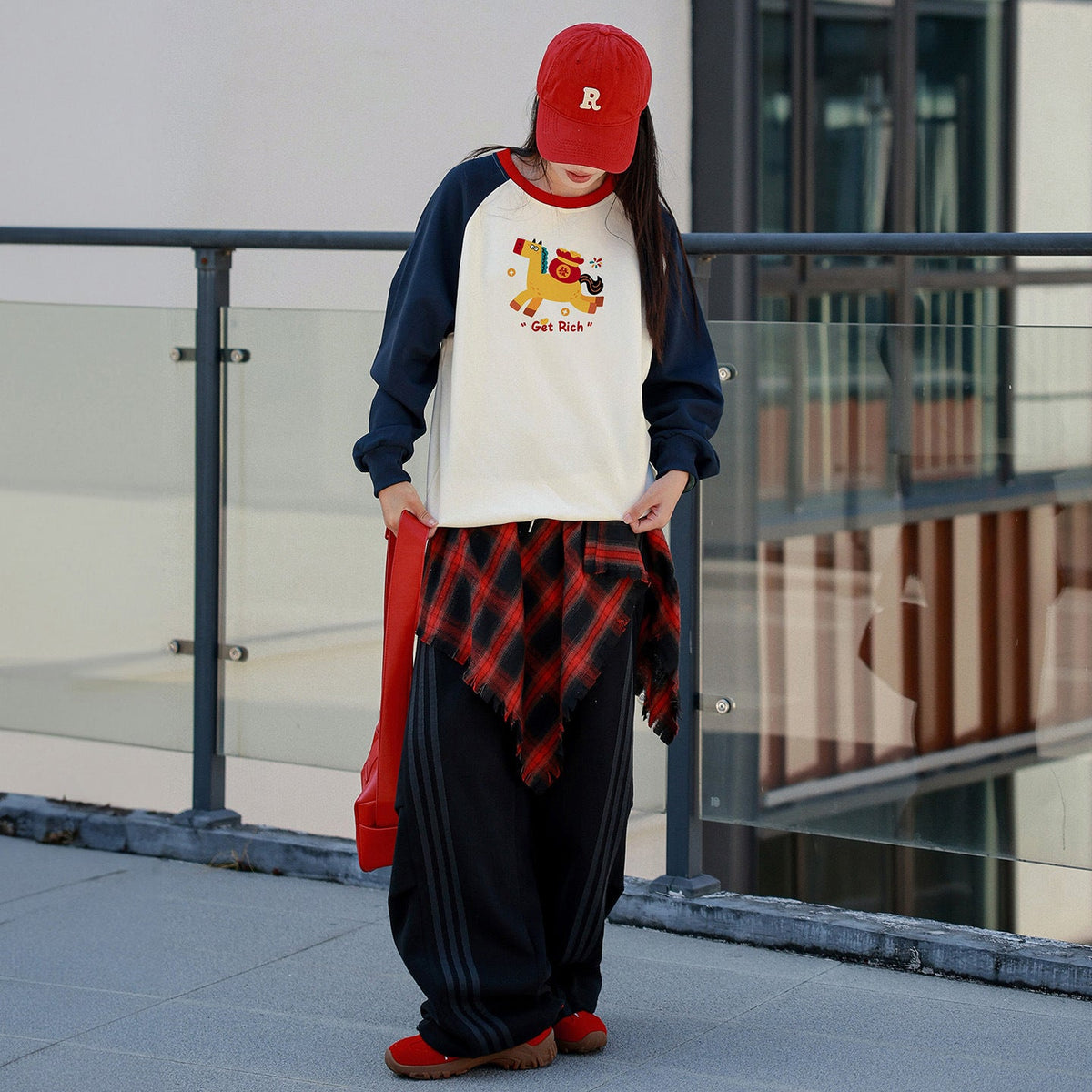 Parent-child matching soft breathable non-pilling spring autumn family sweatshirts outfits