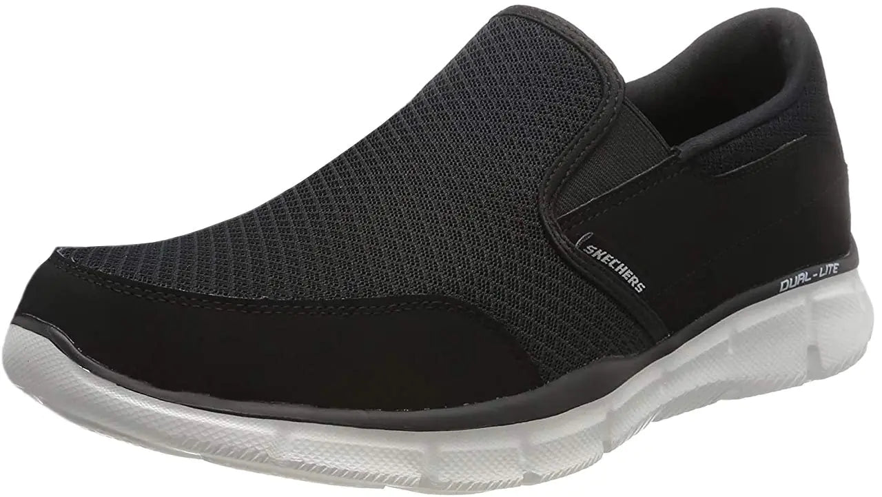 Skechers Mens Equalizer Persistent Slip-On Sneaker Black/White 8.5 M US