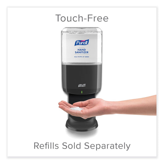 Purell ES8 touch-free hand sanitizer dispenser in graphite, automatic 1,200 mL capacity, sleek modern design.