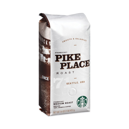 Starbucks Pike Place Coffee, 1 lb ground bag, 6-pack of bulk coffee from 2xSavings, fresh roasted and ready to brew.