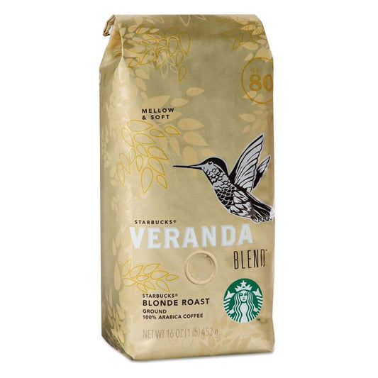 Starbucks Veranda Blend ground coffee in a 1 lb bag, premium bulk Starbucks coffee by 2xSavings, aromatic and smooth.
