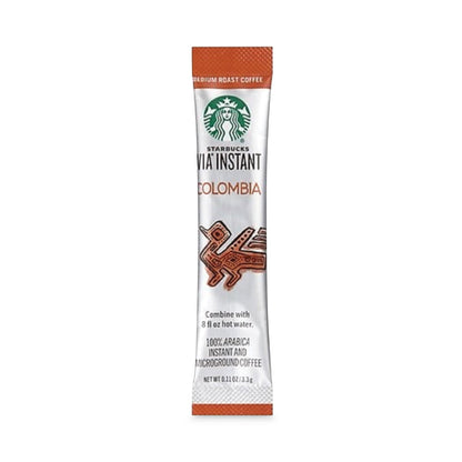 Starbucks VIA Ready Brew Coffee, 0.11 oz, Columbia, bulk ground coffee packs in a carton, 200 individual servings.