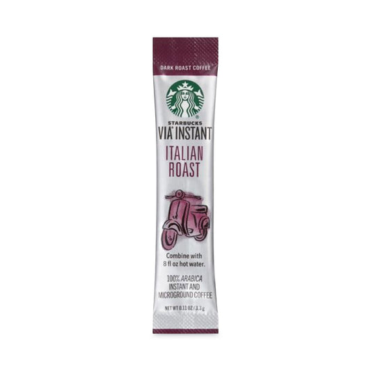 Starbucks VIA Italian Roast Ready Brew Coffee packets in a carton, 0.11 oz each, bulk ground coffee by 2xSavings