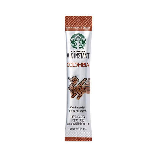 Starbucks VIA Ready Brew Coffee Colombia ground in 3.25oz packets, bulk 50-box from 2xSavings, ready to brew single-serve coffee