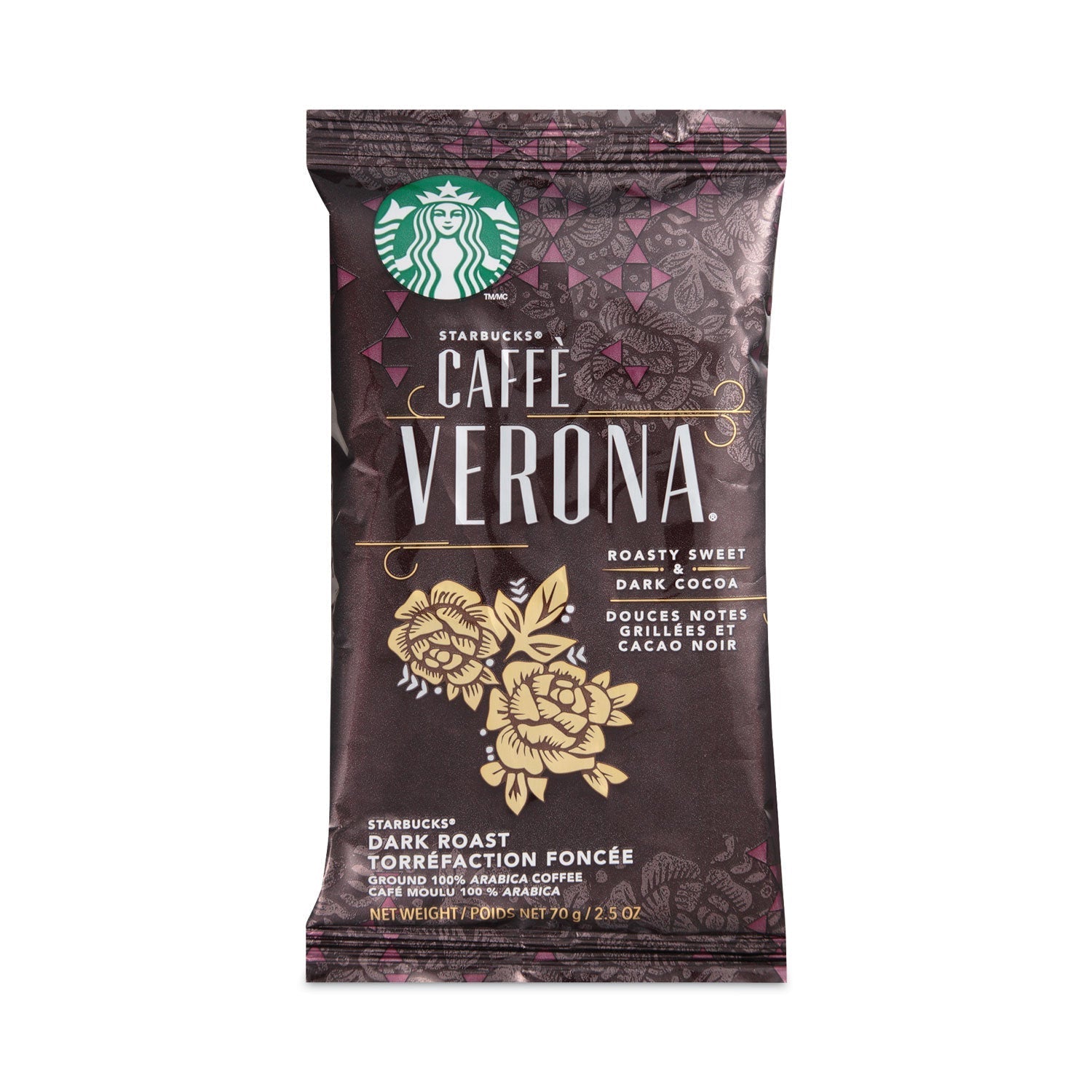 Starbucks Caffe Verona coffee fraction pack, 2.7 oz packet, 72-pack carton, premium coffee from 2xSavings.