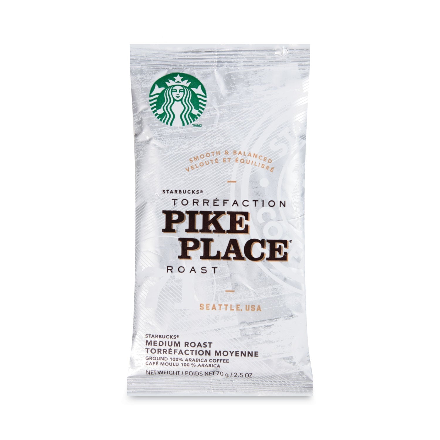 Starbucks Pike Place Coffee fraction pack, 2.5oz, 18-pack, by 2xSavings, showing the coffee boxes and branding.