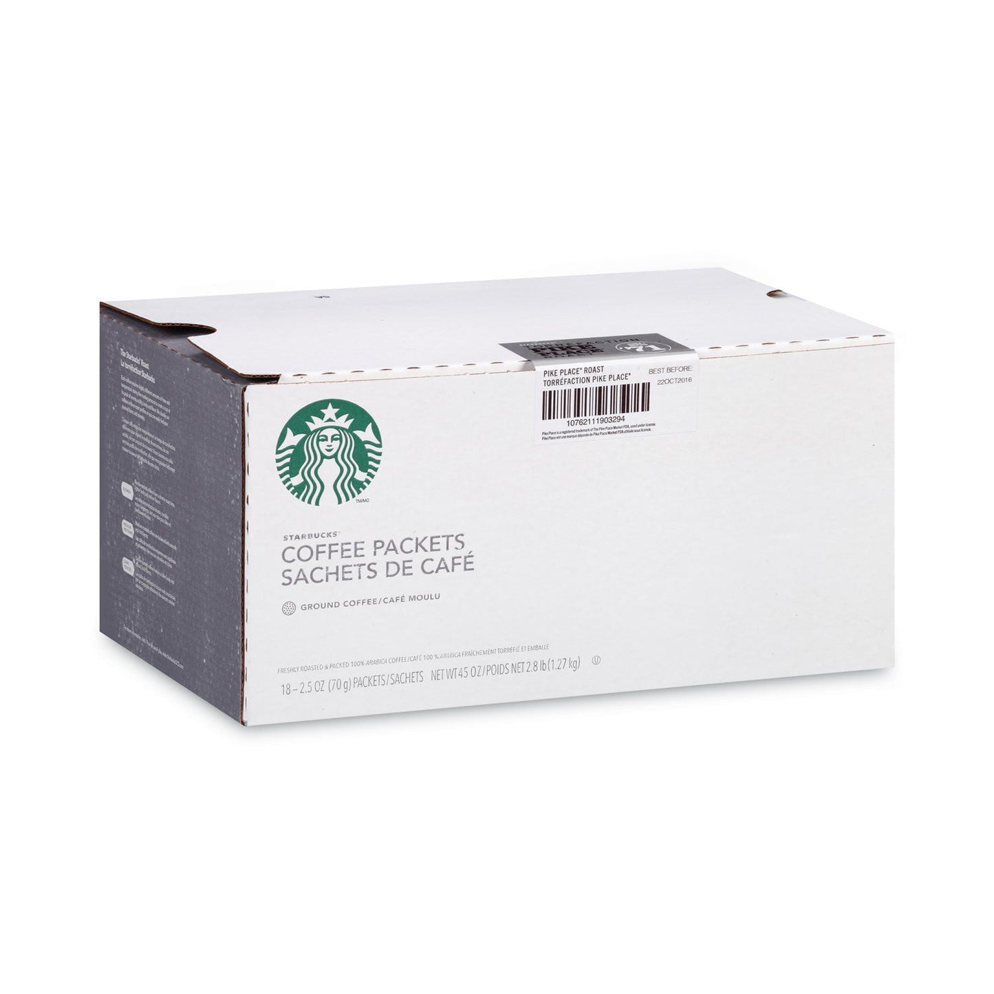 Starbucks Pike Place Coffee 2.5oz fraction pack by 2xSavings, 18-pack of coffee portions in a box