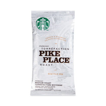 Starbucks Pike Place Coffee fraction pack, 2.7 oz packet, 72-pack carton from 2xSavings, ideal for coffee brewing.