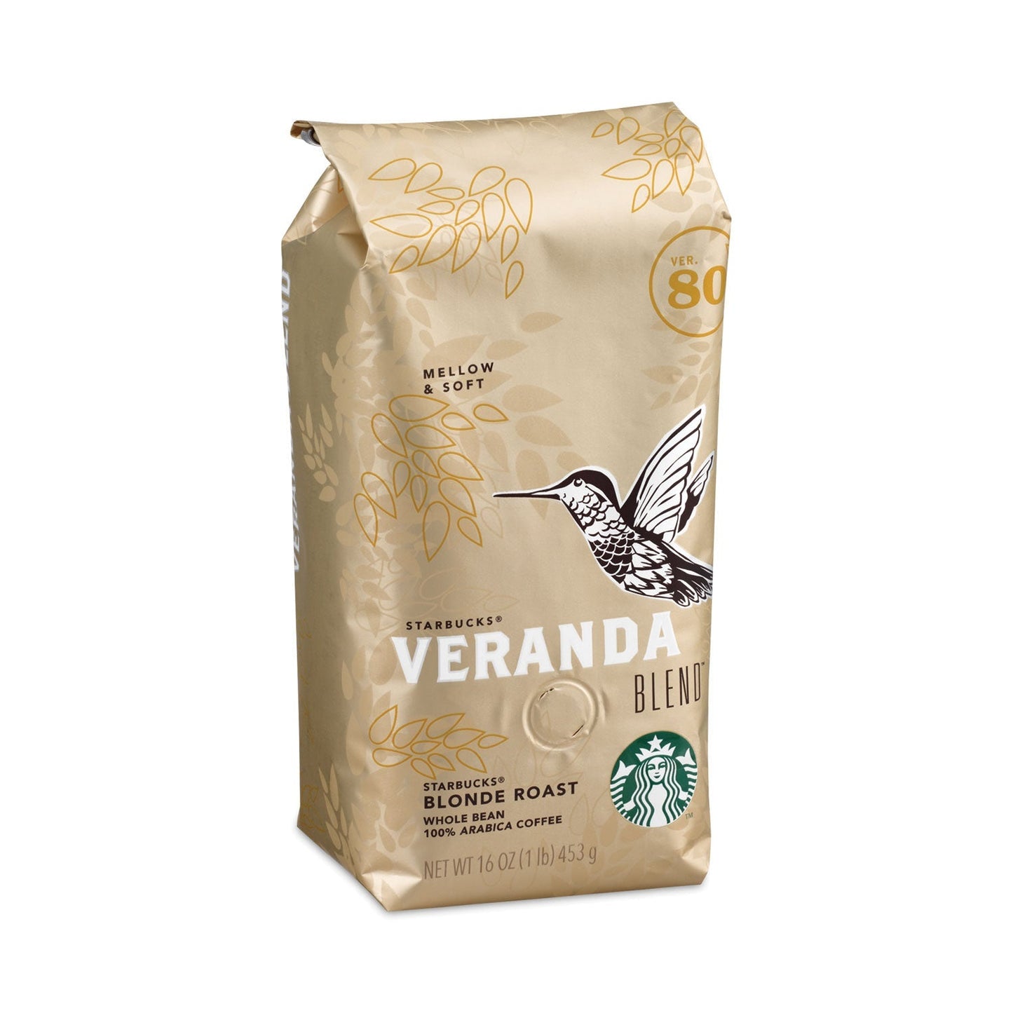 Starbucks Veranda Blend whole bean coffee, 1 lb bag, 6-pack, light and mellow roast, 2xSavings brand, fresh coffee beans