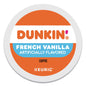 Dunkin Donuts French Vanilla K-Cup Pods for coffee makers, 22-count box, 2xSavings brand, coffee capsules in a box