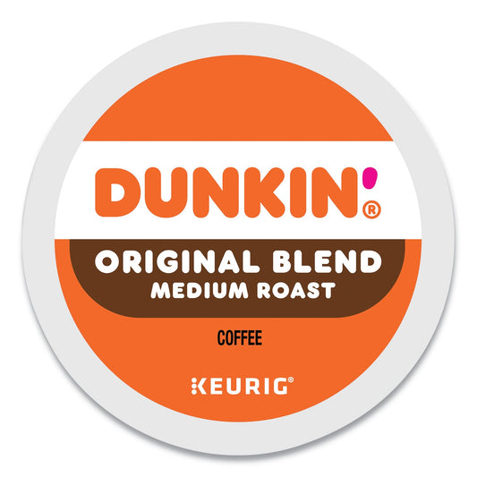Dunkin Donuts Original Blend K-Cup Pods for coffee makers, 22-pack, brewed coffee and rich flavor from 2xSavings.