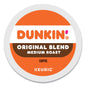 Dunkin Donuts Original Blend K-Cup Pods for coffee makers, 22-pack, brewed coffee and rich flavor from 2xSavings.