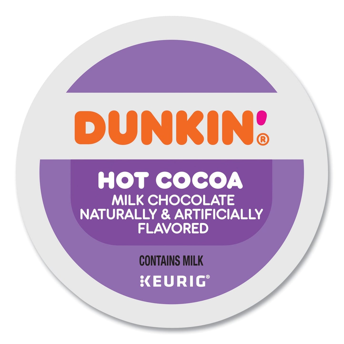 Box of 22 Dunkin Donuts Milk Chocolate Hot Cocoa K-Cup Pods by 2xSavings, featuring individually sealed coffee cups for hot chocolate.