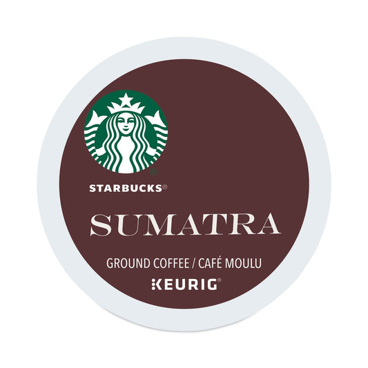 Starbucks Sumatra Coffee K-Cups by 2xSavings, 24-pack, single-serve cup for K-Cup brewing machines, rich Sumatran flavor.
