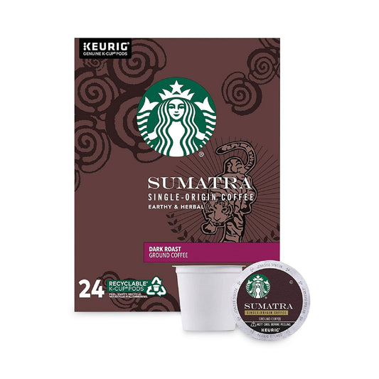 Starbucks Sumatra Coffee K-Cups for Keurig, 96-pack, featuring dark roasted Sumatran coffee in individual cups by 2xSavings