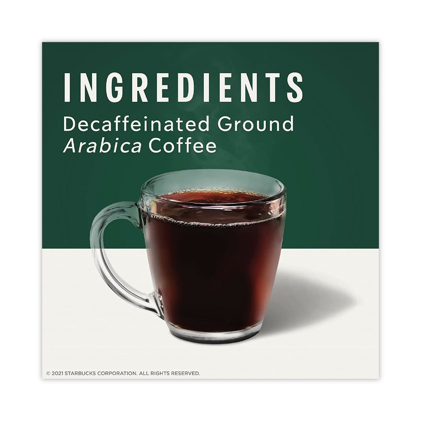 Starbucks Decaffeinated Pike Place Roast Whole Bean Coffee 1 lb bag, shown in a 6-pack carton, by 2xSavings