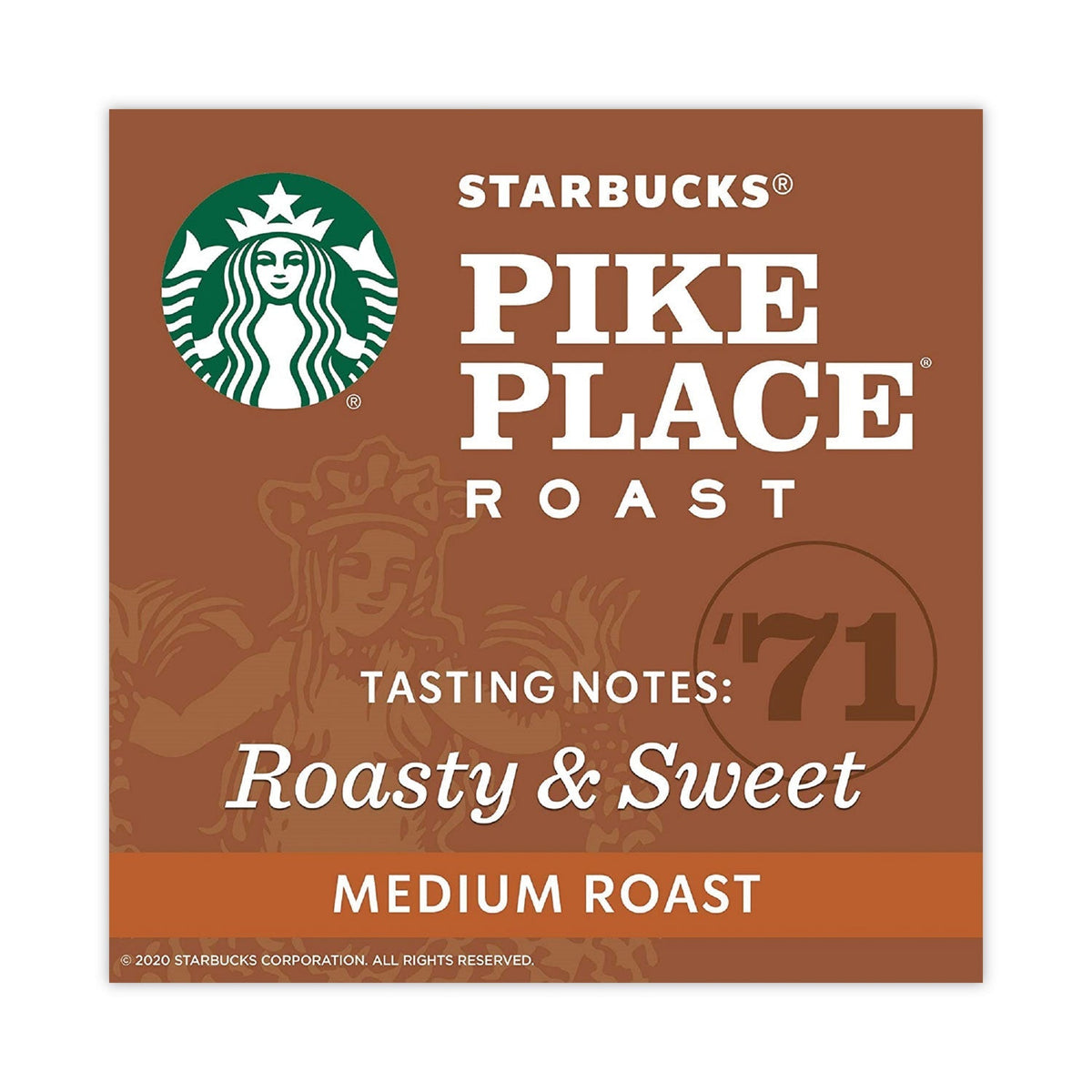 2xSavings decaffeinated Starbucks Pike Place Roast whole bean coffee 1 lb bag, shown in a carton.