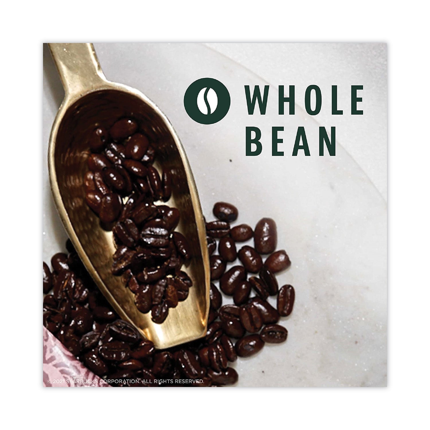 2xSavings Starbucks Pike Place Roast decaffeinated whole bean coffee in a 1 lb bag, shown in a carton of six bags.