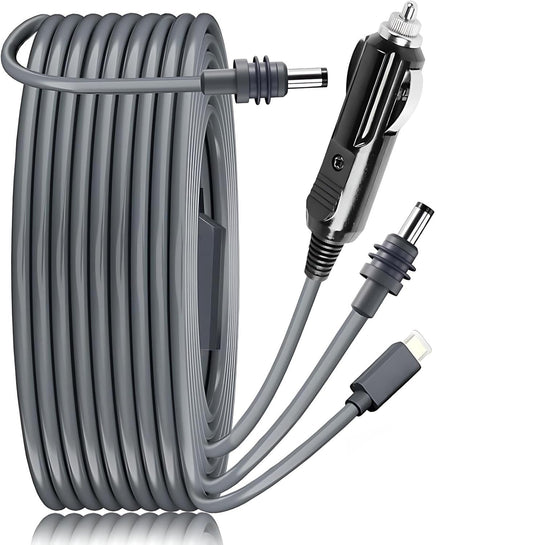 Starlink Mini 3-in-1 power cable by Tesery, car charger with USB-C and DC input, 2 to 5 meters length.