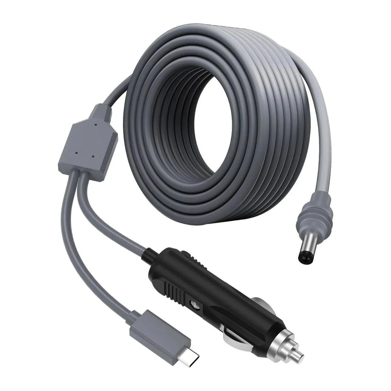 Starlink 3-in-1 cigarette lighter to DC 5521 power cable with Type C, pure copper wiring, waterproof silicone ring for outdoor use