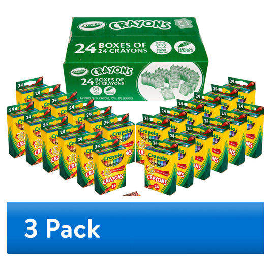 Crayola Crayons Bulk (24 Packs of 24), Bulk School Classroom Supplies, Classic Colors, 3+