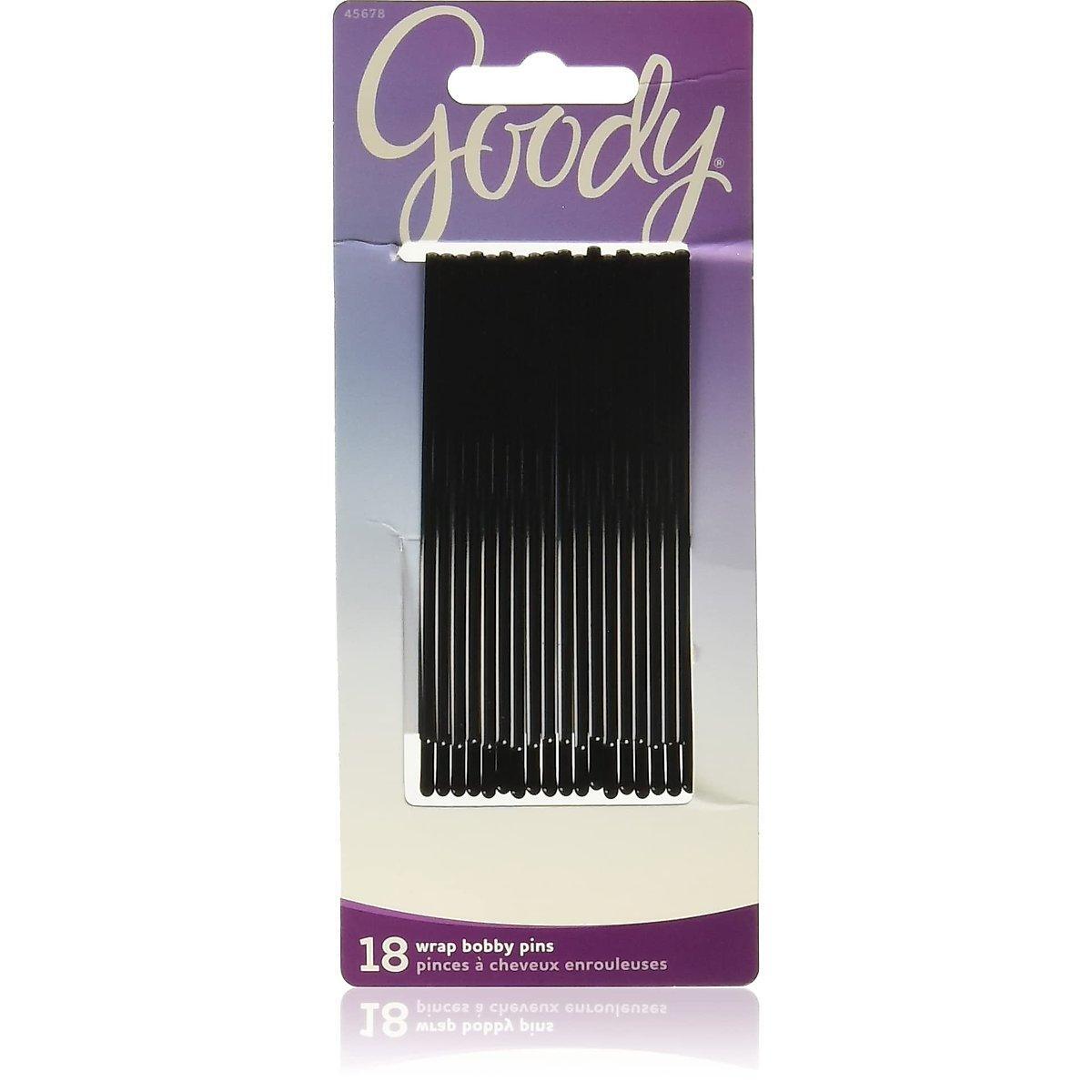 Goody Mosaic Curved Bobby Pins, Black, X-Large
