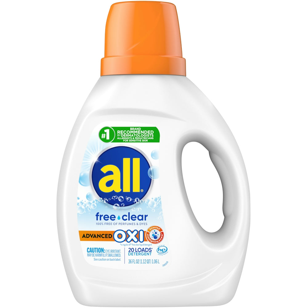 all Detergent, Advanced Oxi, Free & Clear 36 Fl Oz