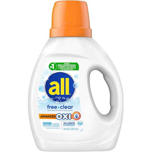 all Detergent, Advanced Oxi, Free & Clear 36 Fl Oz