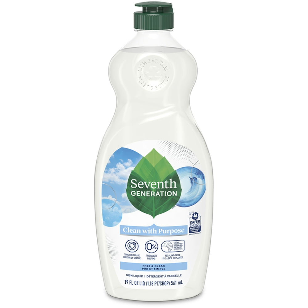 Seventh Generation Dish Liquid Soap - Free & Clear - 19 Fl Oz