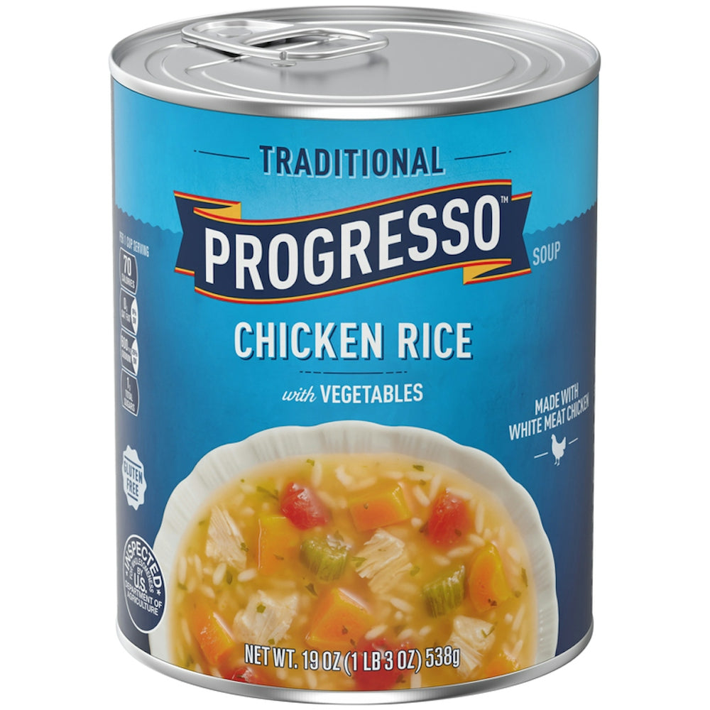Progresso Traditional Chicken Rice Soup With Vegetables, 19 Ounce